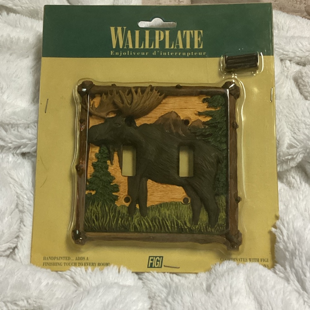 Moose Wallplate 3-D Wall Plate light switch double